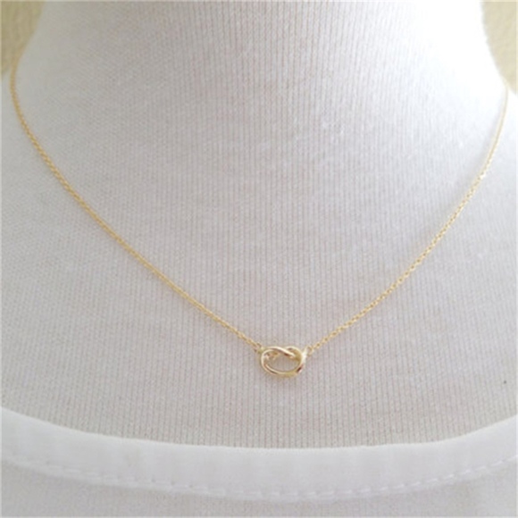 Dainty Knot Pendant Gold Pendant Necklace - Picture 3 of 4